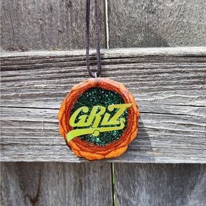 Griz pinecone pendant necklace rave festival edm jewelry handmade
